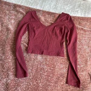 lululemon athletica Burgundy Long Sleeve Top